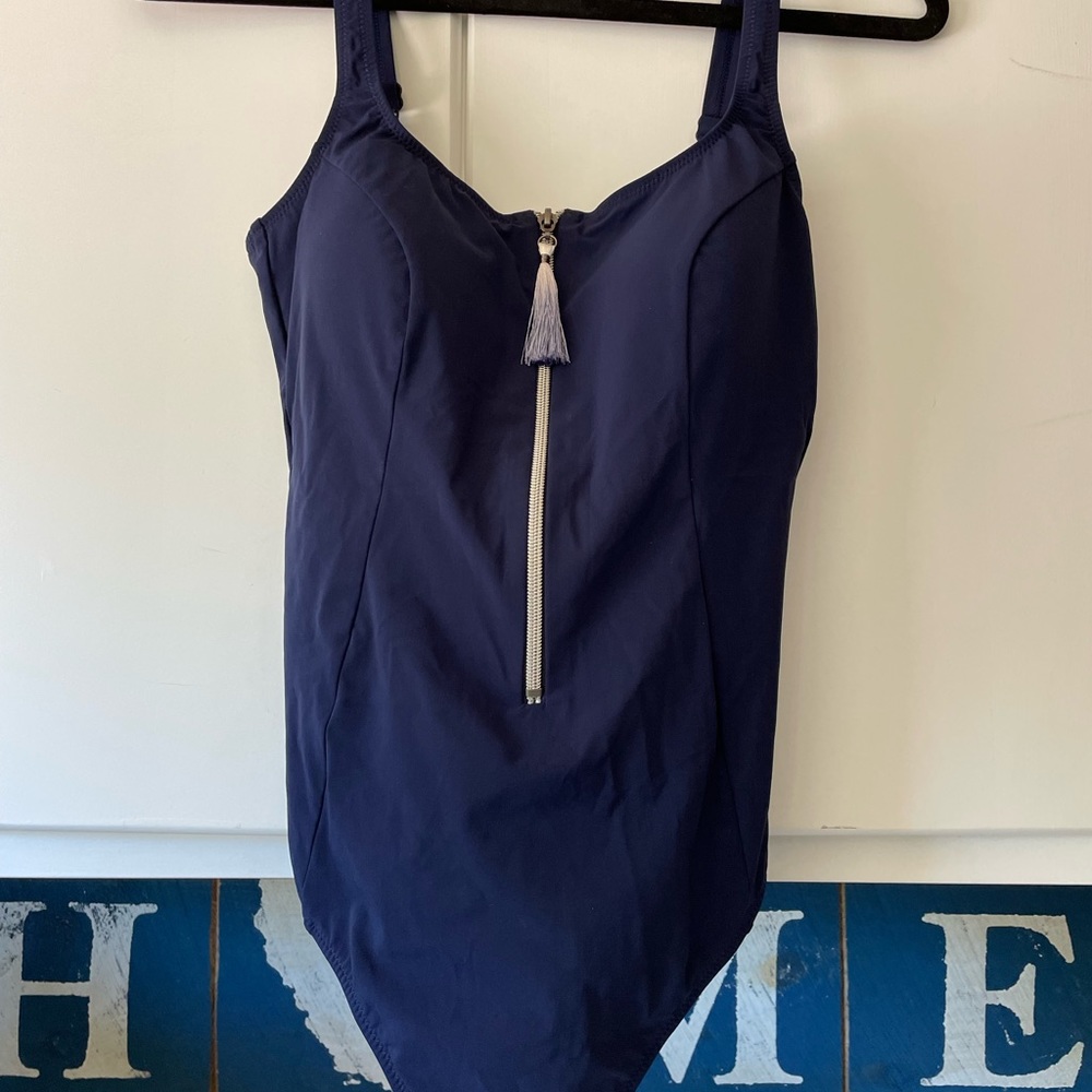 Profile by Gottex navy one piece swim suit